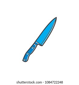 knife icon in trendy flat design 