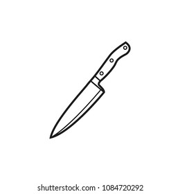 knife icon in trendy flat style 