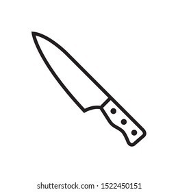 Knife icon in trendy outline style design. Vector graphic illustration. Suitable for website design, logo, app, and ui. Editable vector stroke. EPS 10.