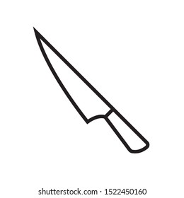 Knife icon in trendy outline style design. Vector graphic illustration. Suitable for website design, logo, app, and ui. Editable vector stroke. EPS 10.