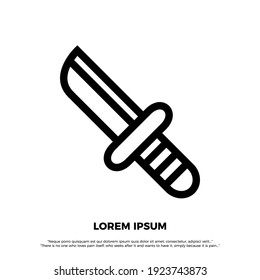 Knife icon in trendy style isolated on grey background. Symbol for your web site design, logo, app, UI. Eps10 vector illustration.