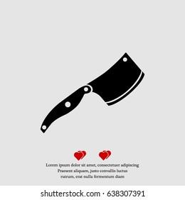 knife icon, vector best flat icon, EPS