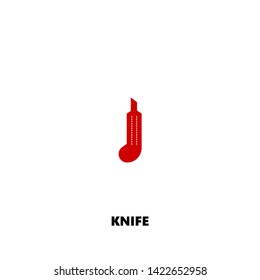 knife icon. knife vector design. sign design. red color