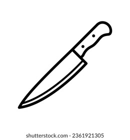 plantilla de diseño de vector de icono de cuchillo simple y limpio