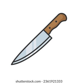 plantilla de diseño de vector de icono de cuchillo simple y limpio