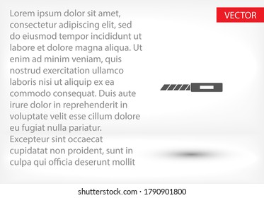 icono de cuchillo. Vector Eps 10. Diseño plano Lorem Ipsum 