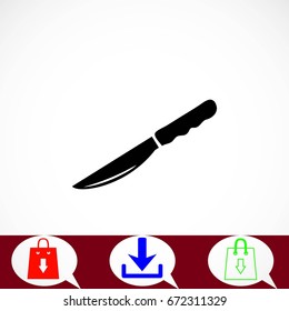 Knife icon vector, flat design best vector icon