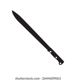 Knife icon vector. Hunting knife illustration sign. Military knife communication symbol. Cold weapon web icon set.