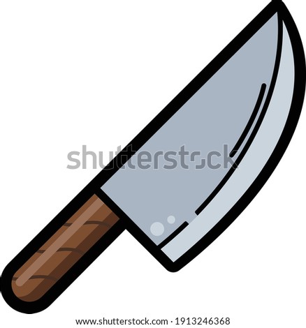 Knife icon vector illustration. Beautiful design knife  vector. Realistic vector illustration of metal knife with handle made of wood.