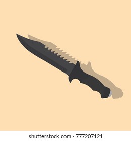 Knife icon, vector illustration design. War collection.