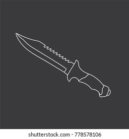 Knife icon, vector illustration design. War collection.