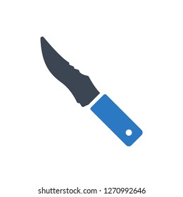Knife Icon Vector Illustration in Glyph Style for Any Purpose