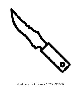 Knife Icon Vector Illustration in Line Style for Any Purpose