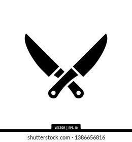 Knife Icon Vector Illustration Logo Template
