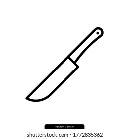 Plantilla de logotipo de iluminación de vectores de iconos de Knife