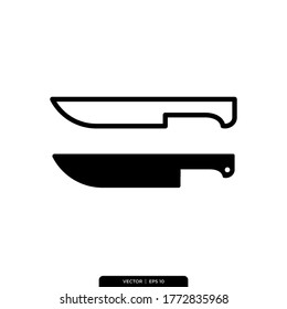 Knife Icon Vector Illustration Logo Template