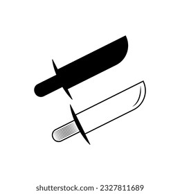 Vektorgrafik-Logo-Design des Messers