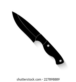 knife icon - vector illustration with shadow