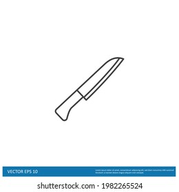 elemento de diseño simple de la ilustración del icono de cuchillo