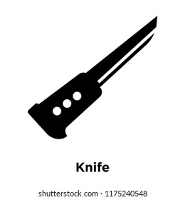 Knife icon vector isolated on white background, logo concept of Knife sign on transparent background, filled black symbol
