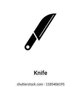 Knife icon vector isolated on white background, logo concept of Knife sign on transparent background, filled black symbol