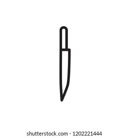 knife icon vector. kitchen line style icon