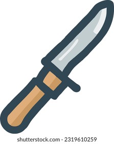 Knife icon vector, Kitchen knife icon on white background, Vector illustration 36
