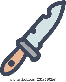 Vector de icono de cuchillo, icono de cuchillo de cocina sobre fondo blanco, ilustración de vector 9
