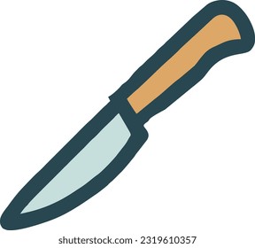 Knife icon vector, Kitchen knife icon on white background, Vector illustration 11