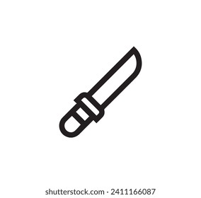 Knife icon vector. Linear style sign for mobile concept and web design. Knife symbol illustration. Pixel vector graphics - Vector.
