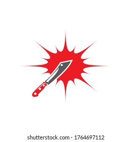 Icono de cuchillo. Símbolo de signo aislado de la ilustración del logotipo