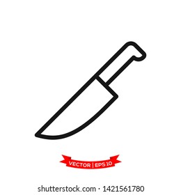 knife icon vector logo template, chef knife vector icon, kitchen utensil icon 