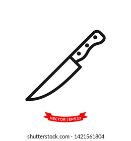 knife icon vector logo template, chef knife vector icon, kitchen utensil icon 