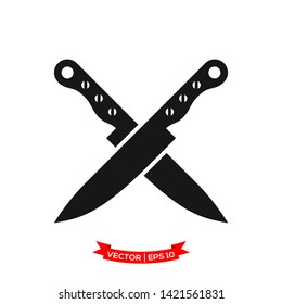 knife icon vector logo template, chef knife vector icon, kitchen utensil icon 