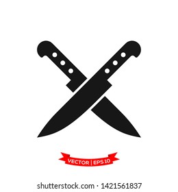 knife icon vector logo template, chef knife vector icon, kitchen utensil icon 