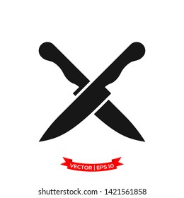 knife icon vector logo template, chef knife vector icon, kitchen utensil icon 