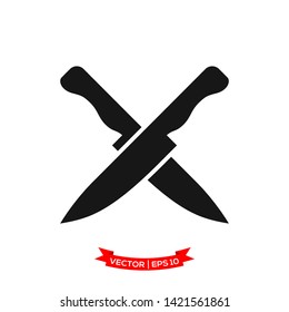 knife icon vector logo template, chef knife vector icon, kitchen utensil icon 