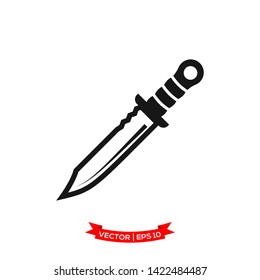 knife icon vector logo template, dagger vector icon 