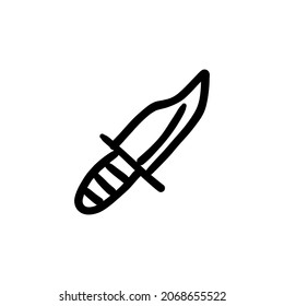 icono de cuchillo en vector. Logotipo - Doodle