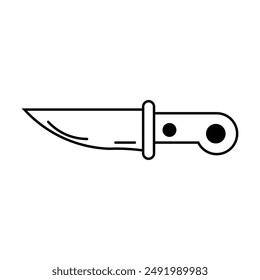 Messersymbol-Vektorgrafik auf weißem Hintergrund