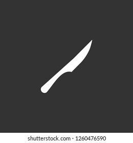 knife icon vector. knife sign on black background. knife icon for web and app