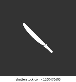 knife icon vector. knife sign on black background. knife icon for web and app