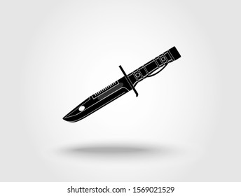 Knife icon vector. Knife silhouette