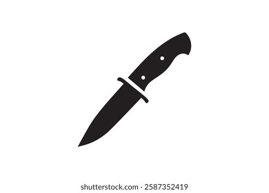 knife icon vector silhouette isolated in white background