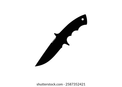 knife icon vector silhouette isolated in white background