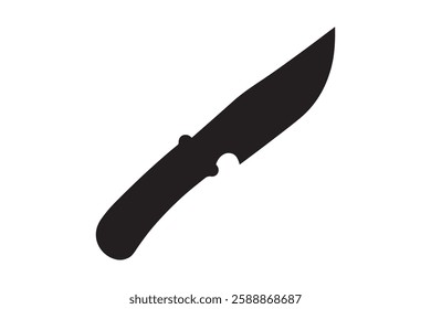 knife icon vector silhouette isolated in white background