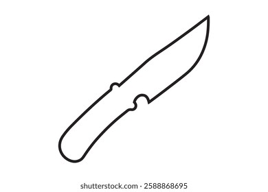 knife icon vector silhouette isolated in white background