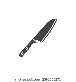 knife icon vector symbol black and white