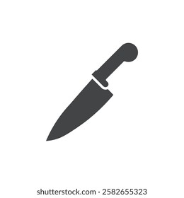 knife icon vector symbol black and white