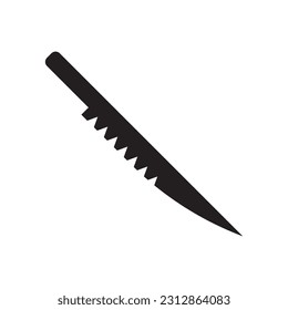 diseño del logotipo de la ilustración de la plantilla del vector de icono de cuchillo